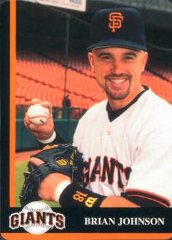 1998 Mother's Cookies San Francisco Giants #6 Brian Johnson Front