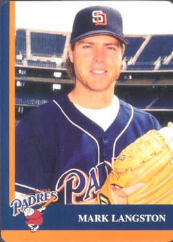 1998 Mother's Cookies San Diego Padres #16 Mark Langston Front