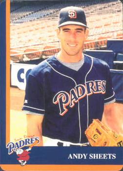 1998 Mother's Cookies San Diego Padres #17 Andy Sheets Front