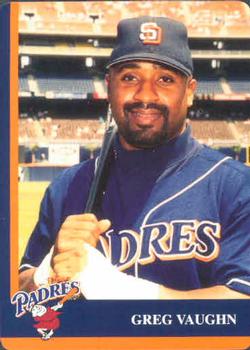 1998 Mother's Cookies San Diego Padres #7 Greg Vaughn Front