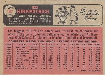 1966 O-Pee-Chee #102 Ed Kirkpatrick Back