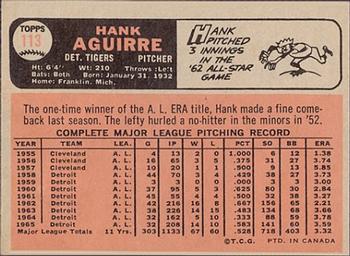 1966 O-Pee-Chee #113 Hank Aguirre Back