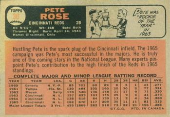 1966 O-Pee-Chee #30 Pete Rose Back
