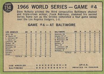 1967 O-Pee-Chee #154 World Series Game #4 - Orioles Win 4th Straight Back