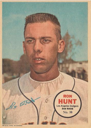 1968 O-Pee-Chee - Posters #30 Ron Hunt Front