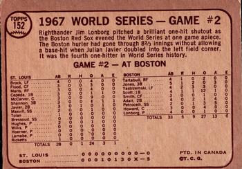 1968 O-Pee-Chee #152 World Series Game #2 - Yaz Smashes Two Homers Back