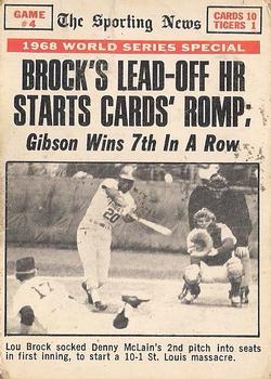 1969 O-Pee-Chee #165 World Series Game #4 - Brock's Lead-off HR Starts Cards' Romp Front