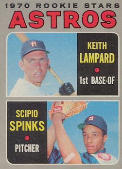 1970 O-Pee-Chee #492 Astros 1970 Rookie Stars (Keith Lampard / Scipio Spinks) Front
