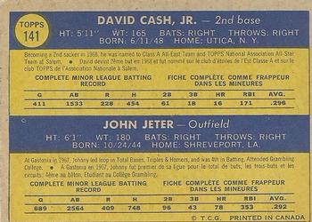 1970 O-Pee-Chee #141 Pirates 1970 Rookie Stars (Dave Cash / Johnny Jeter) Back