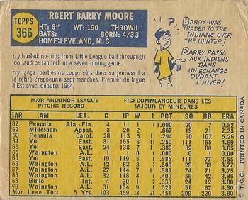 1970 O-Pee-Chee #366 Barry Moore Back