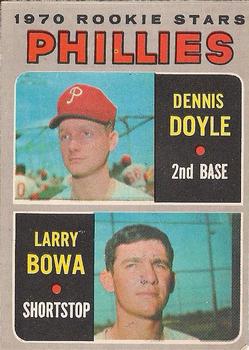 1970 O-Pee-Chee #539 Phillies 1970 Rookie Stars (Dennis Doyle / Larry Bowa) Front