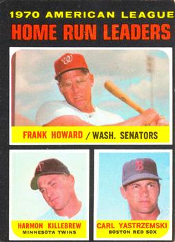 1971 O-Pee-Chee #65 1970 American League Home Run Leaders (Frank Howard / Harmon Killebrew / Carl Yastrzemski) Front