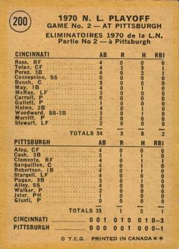 1971 O-Pee-Chee #200 NL Playoffs Game 2 - Tolan Scores For Third Time! Back