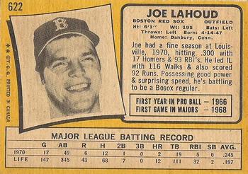 1971 O-Pee-Chee #622 Joe Lahoud Back