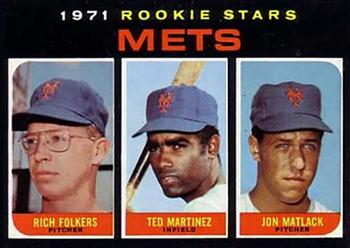 1971 O-Pee-Chee #648 Mets 1971 Rookie Stars (Rich Folkers / Ted Martinez / Jon Matlack) Front