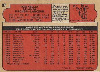 1972 O-Pee-Chee #97 Tom Kelley Back