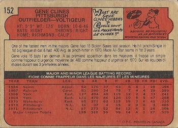 1972 O-Pee-Chee #152 Gene Clines Back