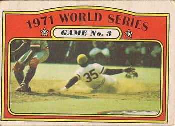1972 O-Pee-Chee #225 1971 World Series Game No. 3 Front