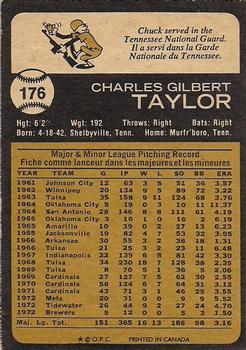 1973 O-Pee-Chee #176 Chuck Taylor Back