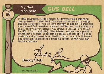 1976 O-Pee-Chee #66 Gus Bell / Buddy Bell Back