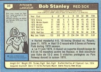 1980 O-Pee-Chee #35 Bob Stanley Back