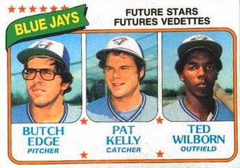 1980 O-Pee-Chee #329 Blue Jays Future Stars (Butch Edge / Pat Kelly / Ted Wilborn) Front