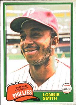 1981 O-Pee-Chee #317 Lonnie Smith Front