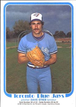 1981 O-Pee-Chee - Posters #22 Dave Stieb Front