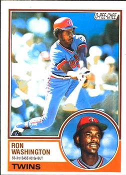 1983 O-Pee-Chee #27 Ron Washington Front