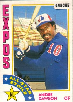 1984 O-Pee-Chee #392 Andre Dawson Front