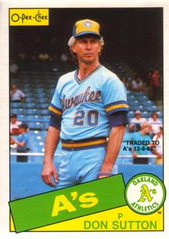 1985 O-Pee-Chee #172 Don Sutton Front