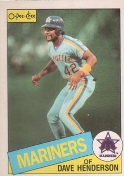 1985 O-Pee-Chee #344 Dave Henderson Front
