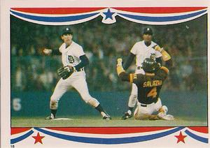 1985 O-Pee-Chee Stickers #18 1984 World Series Front