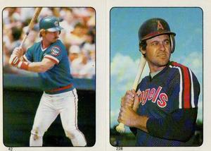 1985 O-Pee-Chee Stickers #42 / 228 Ron Cey / Bob Boone Front