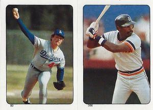 1985 O-Pee-Chee Stickers #80 / 266 Tom Niedenfuer / Larry Herndon Front