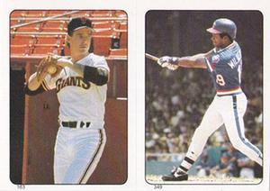 1985 O-Pee-Chee Stickers #163 / 349 Mike Krukow / Curt Wilkerson Front