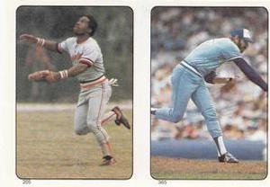 1985 O-Pee-Chee Stickers #205 / 365 Al Bumbry / Doyle Alexander Front