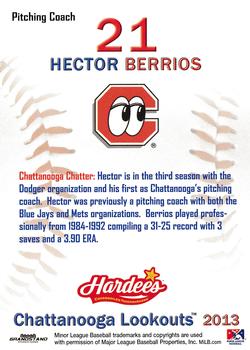 2013 Grandstand Chattanooga Lookouts #NNO Hector Berrios Back