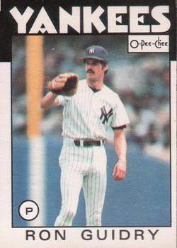 1986 O-Pee-Chee #109 Ron Guidry Front