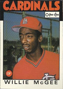 1986 O-Pee-Chee #117 Willie McGee Front