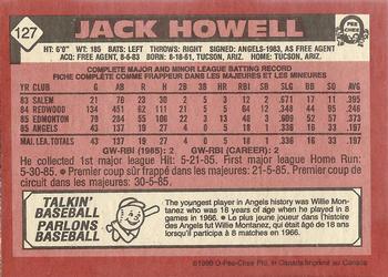 1986 O-Pee-Chee #127 Jack Howell Back