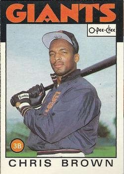 1986 O-Pee-Chee #383 Chris Brown Front