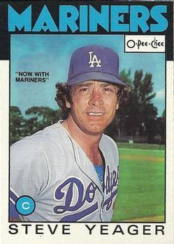1986 O-Pee-Chee #32 Steve Yeager Front