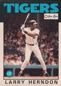 1986 O-Pee-Chee #61 Larry Herndon Front