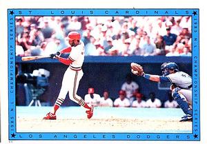 1986 O-Pee-Chee Stickers #11 1985 N.L. Championship Series Front