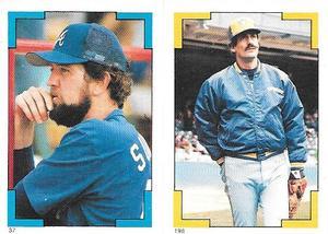 1986 O-Pee-Chee Stickers #37 / 198 Bruce Sutter / Rollie Fingers Front