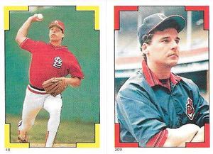 1986 O-Pee-Chee Stickers #48 / 209 Danny Cox / Tom Waddell Front