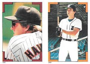 1986 O-Pee-Chee Stickers #108 / 269 Andy Hawkins / Darrell Evans Front