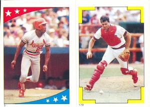 1986 Topps Stickers #5 / 179 Vince Coleman / Bob Boone Front