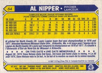 1987 O-Pee-Chee #64 Al Nipper Back